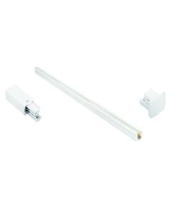 3-fase spanningsrail XTS opbouw - Complete set eindvoeding - Wit