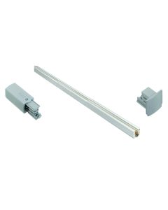 3-fase spanningsrail XTS opbouw - Complete set eindvoeding - Grijs